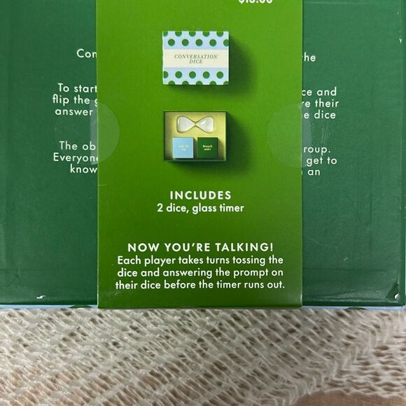 kate spade x Target Coversation Dice 2+ Player Game Incl 2 Dice & Glass Timer - Picture 9 of 15